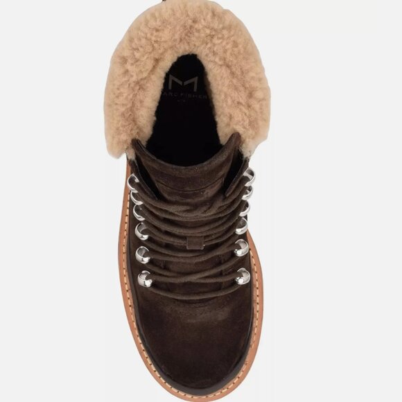 Marc Fisher  "Cade" Genuine shearling Lace Up boot - Picture 12 of 13